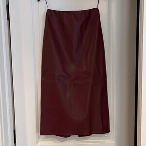Lucy Paris Burgandy Midi Skirt